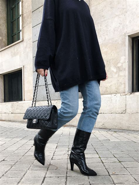 chanel 22 sweater|Chanel sweater boots.